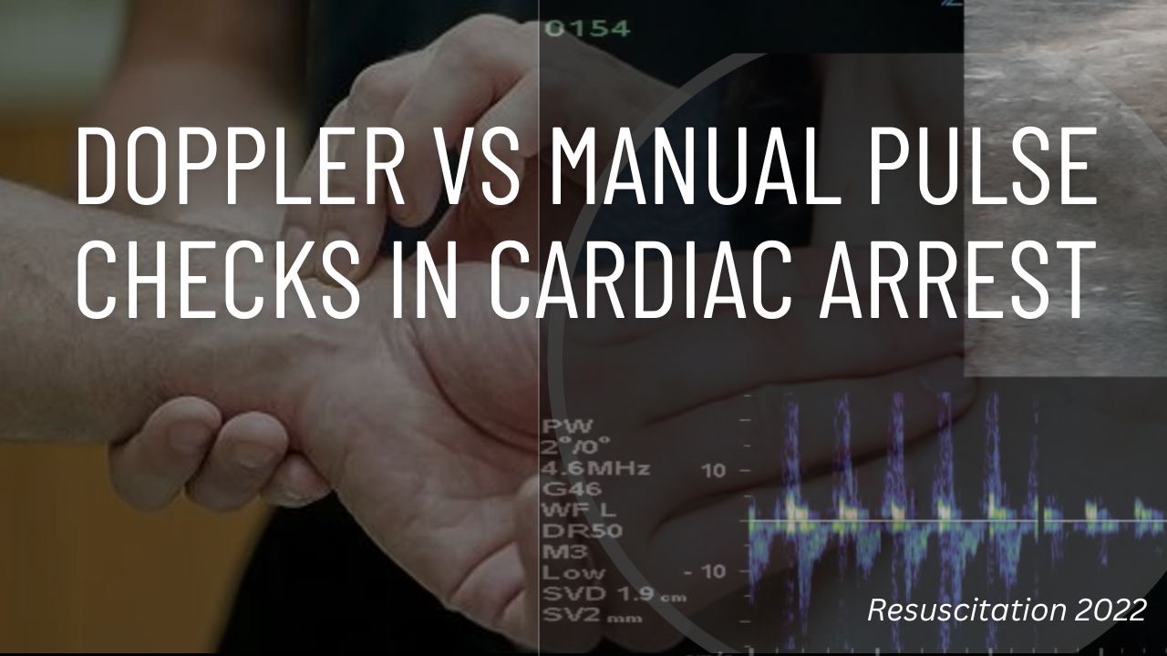 Femoral artery ultrasound in cardiac arrest.